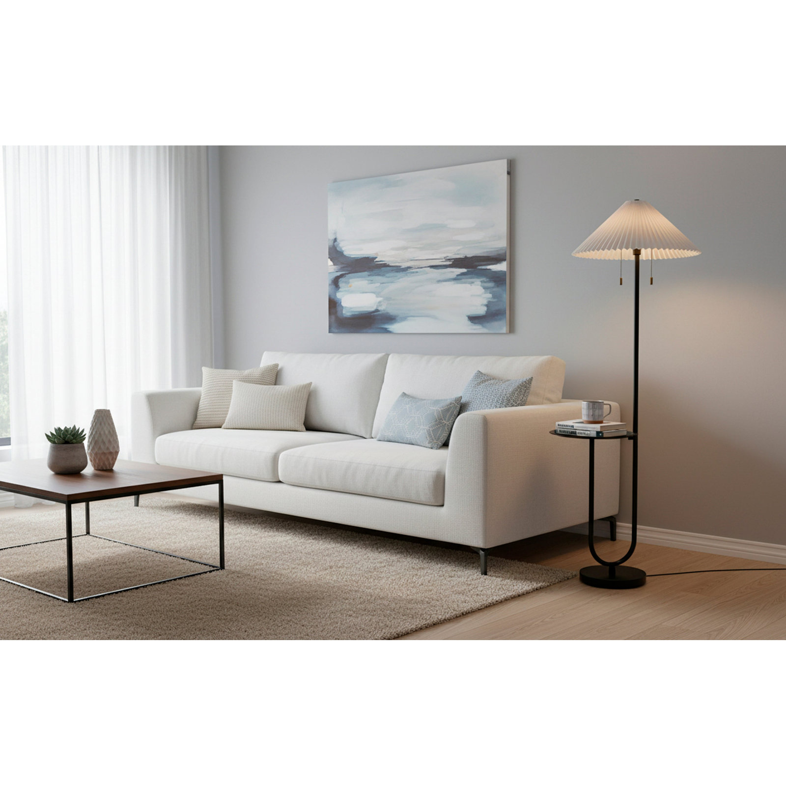 63" Floor Lamp, Black