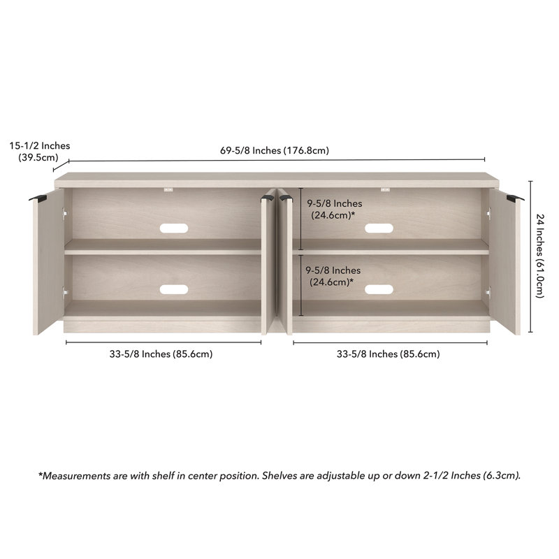 Mansfield TV Stand for TVs up to 78" - Stylish & Durable