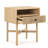 Carollo Fluted Nightstand Set Of 2 - Natural Oak With Black Knob-531876691