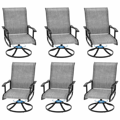 Luxury 6-Piece Swivel Rocking Chair Collection - Ergonomic High Back & Recyclable Materials by Red Barrel Studio