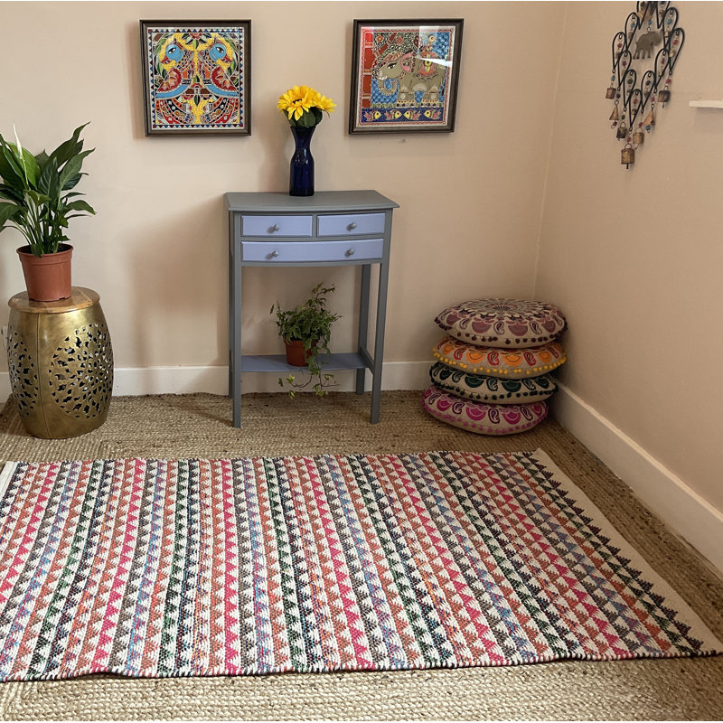 Onalaska Geometric Hand Woven Area Rug, Rectangle 90 x 150cm
