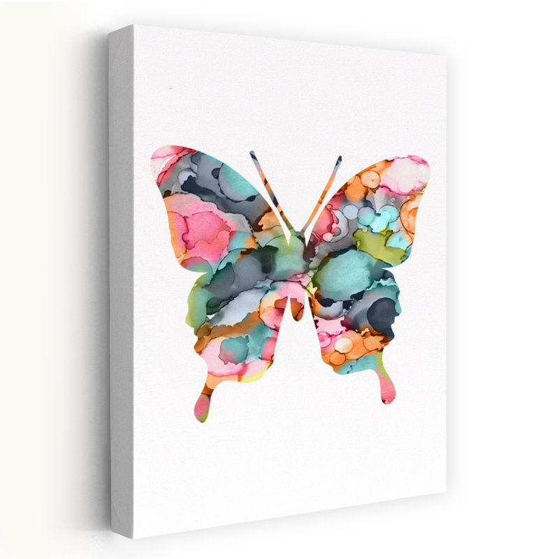 Art mural contemporain abstrait Butterfly III, 36" H x 24" W