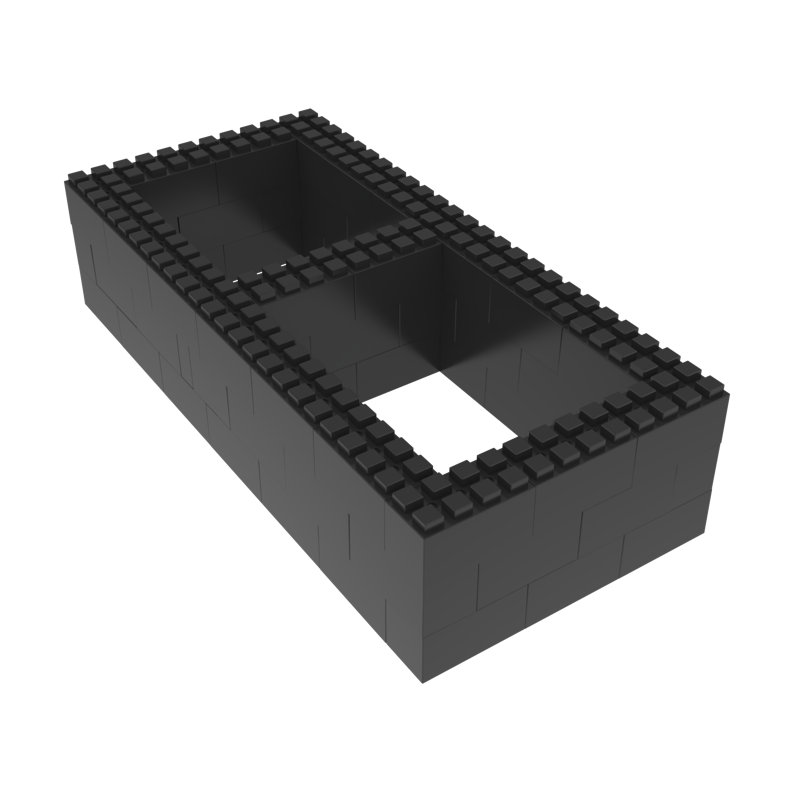 EverBlock Frame Only Bed Kit, Black, Single