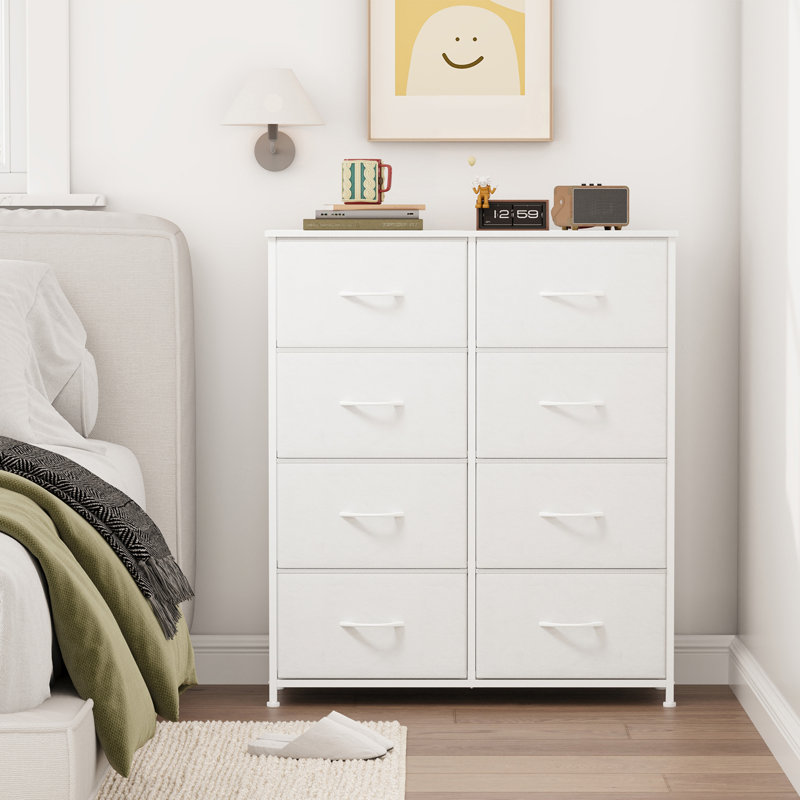 Commode verticale 8 tiroirs Somdot, Blanc