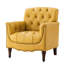 Fauteuil en cuir véritable capitonné Annja-121845632
