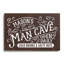 Toile personnalisée «Man Cave» en cuir brun-105299245
