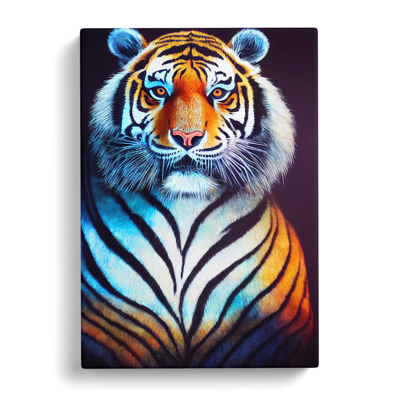 Striking Tiger No.1 - Wrapped Canvas, 76cm H x 50cm W x 3cm D