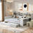 Multifunctional Wooden Daybed With Storage Shelves, Study Desk And Trundle-1830127626-1830127625