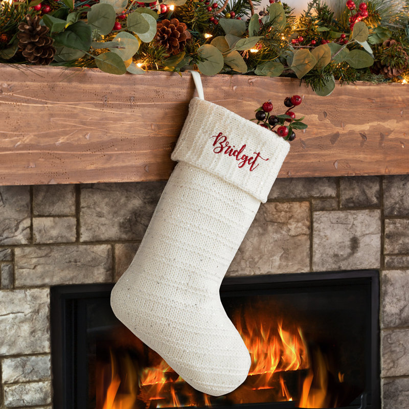 Glitter Knit Stocking, Yes