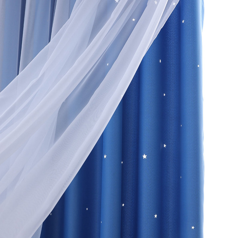 Calabro Room Darkening Curtain Single Panel, Blue
