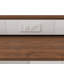 Îlot de cuisine avec table extensible et rotative, panneau de fibres à densité moyenne avec placage de noyer au design rétro, 4 tiroirs et armoires à portes en verre avec prise intégrée, poste de salle à manger extensible pour 2 à 4 personnes