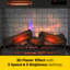 Manteau de cheminée mural duraflame® avec chauffage infrarouge et télécommande, chêne Waverly-115421214