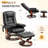 Leather Heated Massage Recliner Chair with Ottoman-1545968108