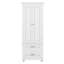 Armoire de rangement haute avec portes et tiroirs, armoire de rangement pour salle de bain avec tablettes réglables, rangement autoportant-1434637776