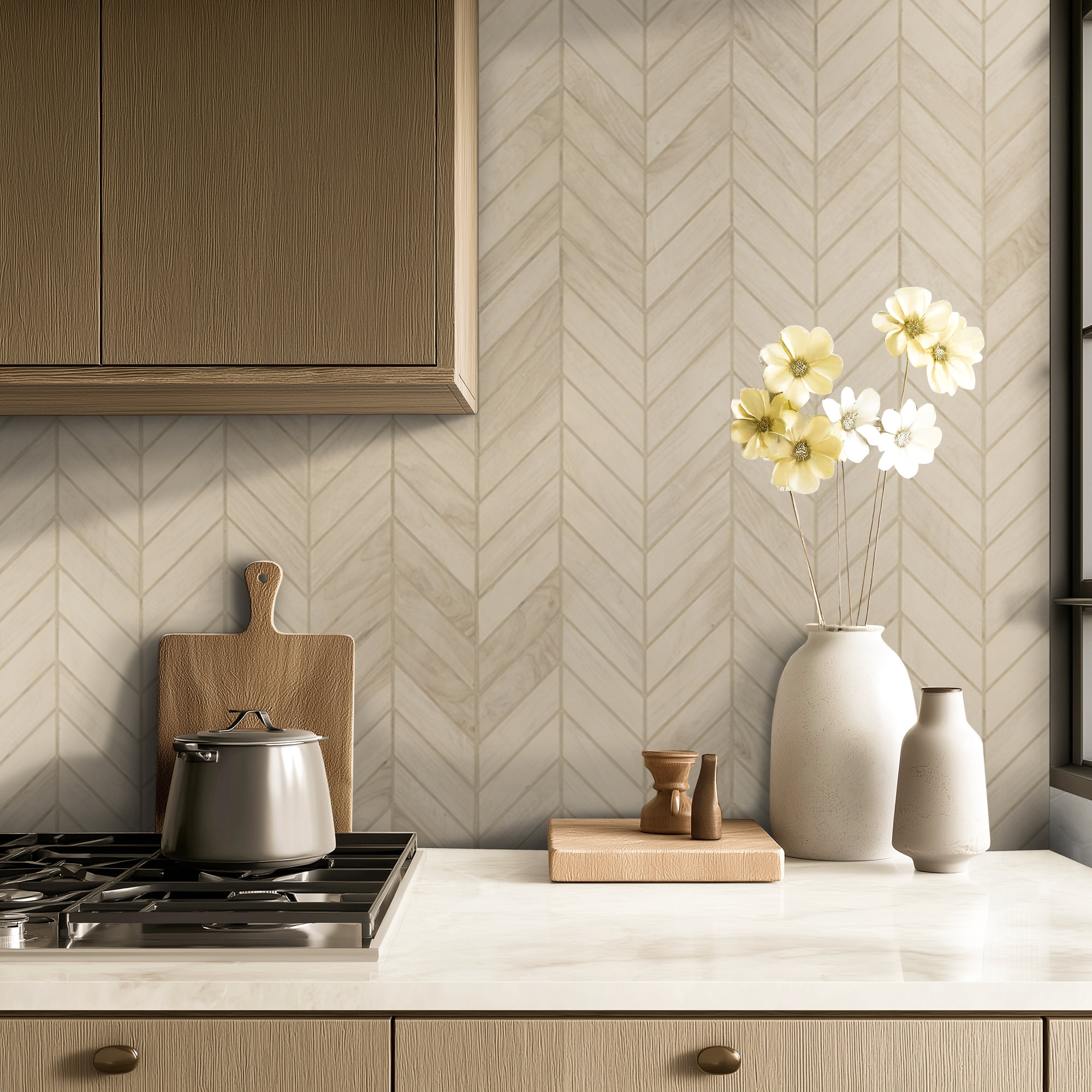 Gardenpark 12 in. x 15 in. Matte Porcelain Wood Look Floor and Wall Tile, Chiffon Ash