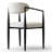 Upholstered Chenille Dining Chairs with Arms-310175484-304914987