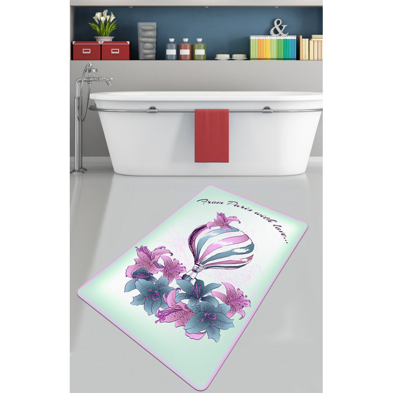Tapis de bain antibactérien 100% polyester, 31,5 po x 39,4 po | Dessous antidérapant, poils de 0,4 po, 700 g / m² | Lavable à la machine à 86 ° F, facile d'entretien, parfait pour la sécurité et le confort de la salle de bain, conception douce et durable
