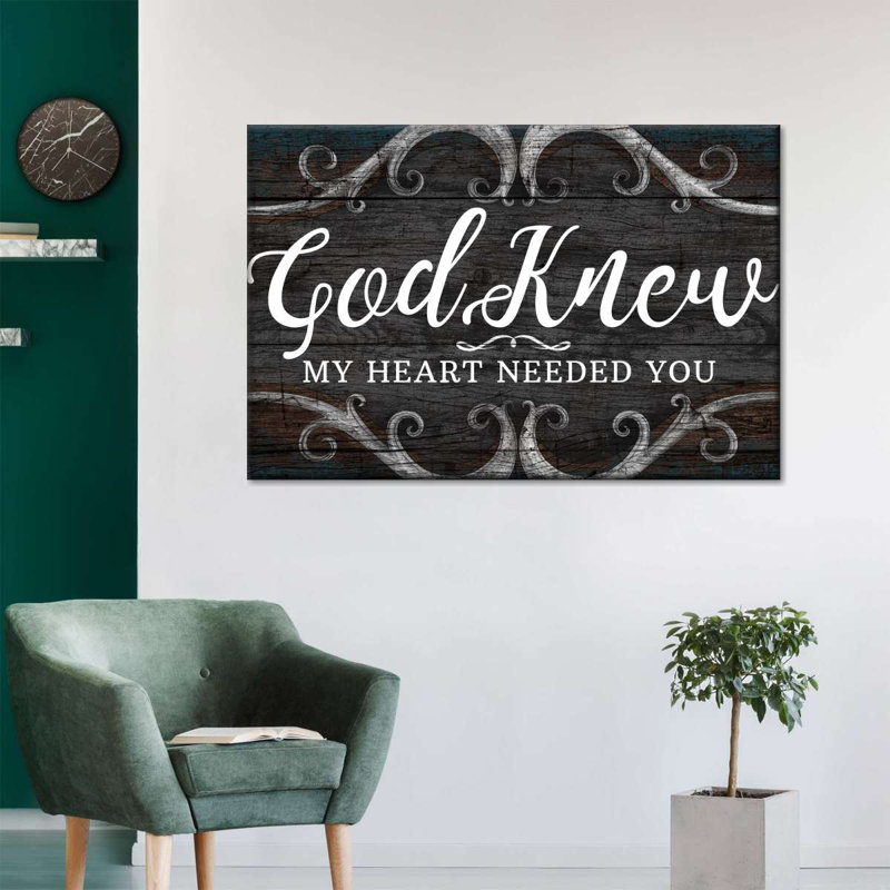 God Knew Couples, citation sur toile, H 24 po x l 16 po x P 1,25 po