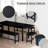5-Piece Wood Square Dining Table Set with 4 Stools for Kitchen-1682808884