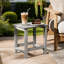 Table d'appoint d'extérieur H 16,1 po x P 12,2 po x H 16,7 po, table d'appoint de patio durable et résistante aux intempéries pour chaises Adirondack, petite table d'extérieur carrée de 200 lb pour cour, piscine, patio, porche, jardin, pelouse, compagnon de détente, gris-1244910762