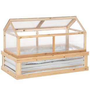 Raised Garden Bed with Polycarbonate Greenhouse