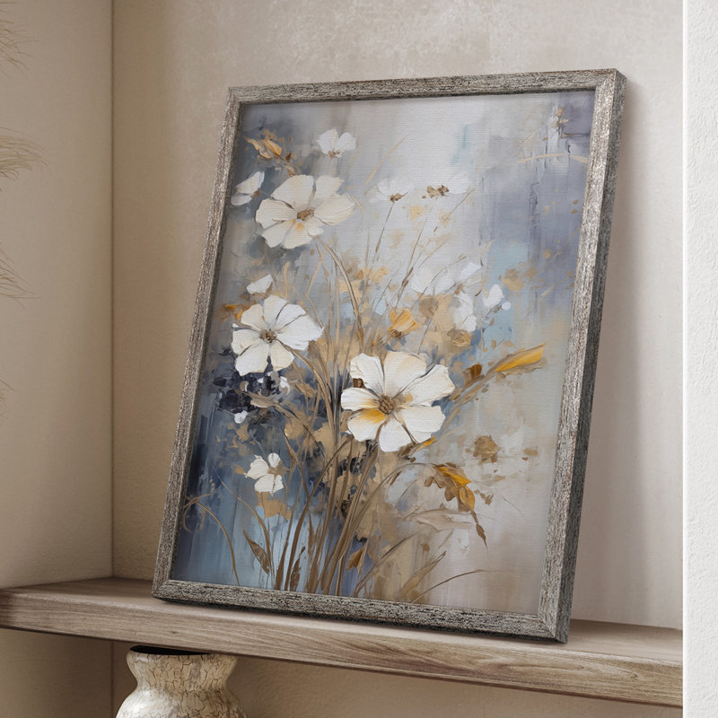 Reproduction encadrée FLORAL Series CECLV - bois massif, H 30 po x l 24 po