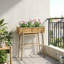  Jardinière de jardin avec support Naturel 39,37 x 14,96 x 44,88 po-1065160934