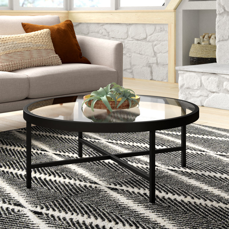 Cross Legs Coffee Table, Blackened Bronze