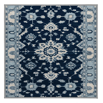 Machine Washable Overdyed Gray Area Rug