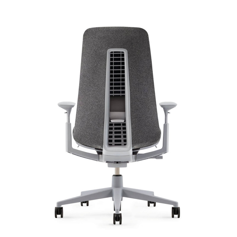 Haworth Fern Digital Knit Task Chair, Yes, Heathered Gray