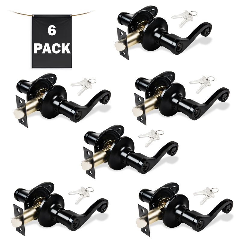 Keyed (Entry) Door Lever, Matte Black