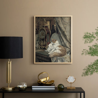 «Vintage Portrait Print CII», reproduction encadrée - bois massif