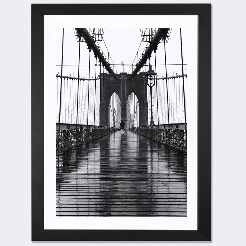 Pont de Brooklyn par Christopher Bliss - estampe numérique sur toile tendue avec châssis, H 32 po x l 24 po x P 1 po