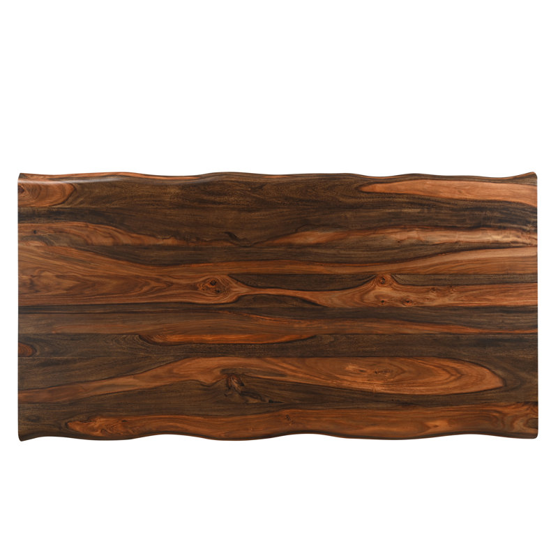 Chaliyah Solid Wood Dining Table, 38" W x 74" L, Walnut