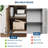 Fluted Storage Cabinet, Sideboard Buffet Cabinet with Storage & Adjustable Shelves for Living Room, Kitchen, Entryway-1238629689