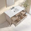 Meuble-lavabo simple 48 po avec plateau en pierre d'ingénierie Wesli