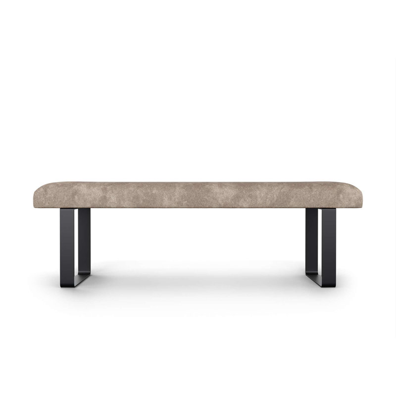 Narali Upholstered Bench, Cream/Black