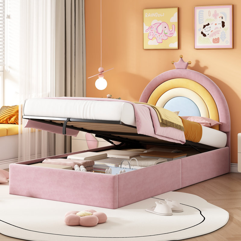 Upholstered Single (3') Ottoman Bed