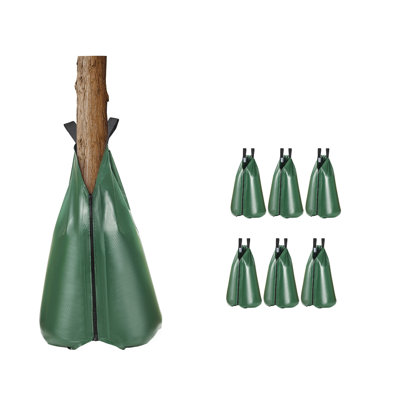 Paquet de 8 sacs d'arrosage pour arbres de 20 gallons, sac d'arrosage à libération lente, sacs d'irrigation goutte à goutte réutilisables avec fermeture à glissière, système d'arrosage durable pour un ciblage profond des racines
