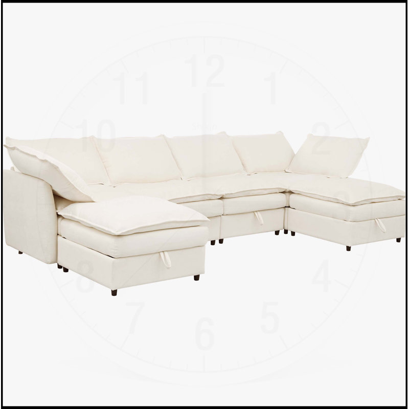 Canapé-lit modulaire 6 pièces avec rangement Mirod