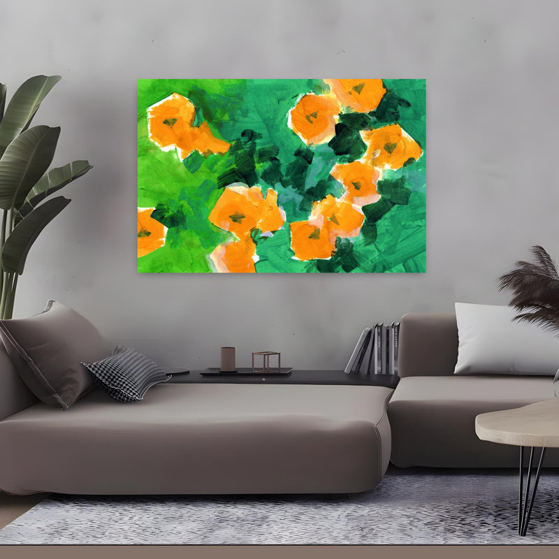 Art contemporain contemporain abstrait "Bold Colorful", H 48 po x l 32 po