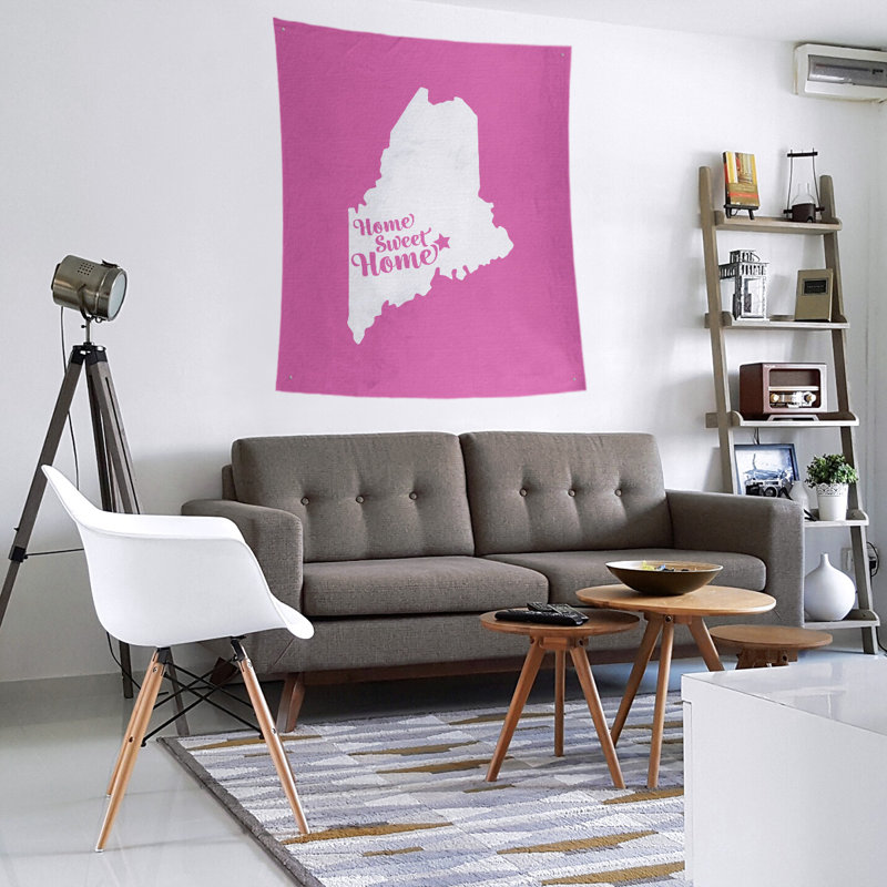 Tapisserie Home Sweet Bangor, H 60 po x l 51 po, Rose