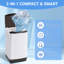 Machine à laver portable de 1,9 pi³ avec 10 cycles, machine à laver électrique entièrement automatique avec tambour en acier inoxydable, laveuse compacte et sécheuse à tambour avec pompe de vidange pour appartement, dortoir, maison