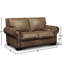 Causeuse en cuir grainé Valencia