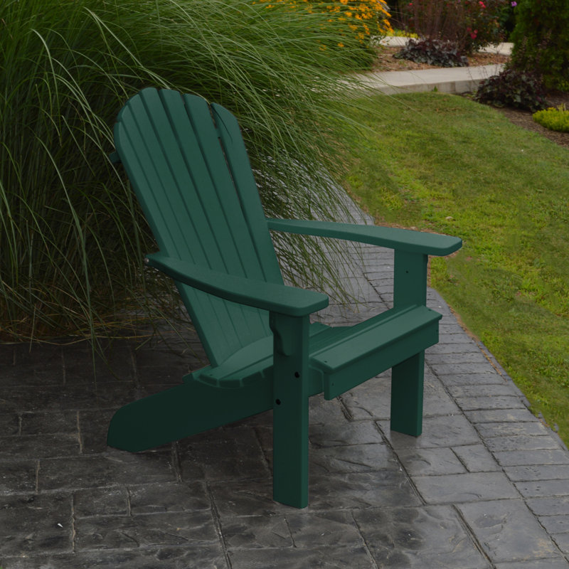 Chaise Adirondack en plastique Addilyn, Vert pelouse