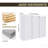 12" Bathroom Side Cabinet, 3-Soft Close Doors, Float Mounting Design, 12*3(Kd-Packing)