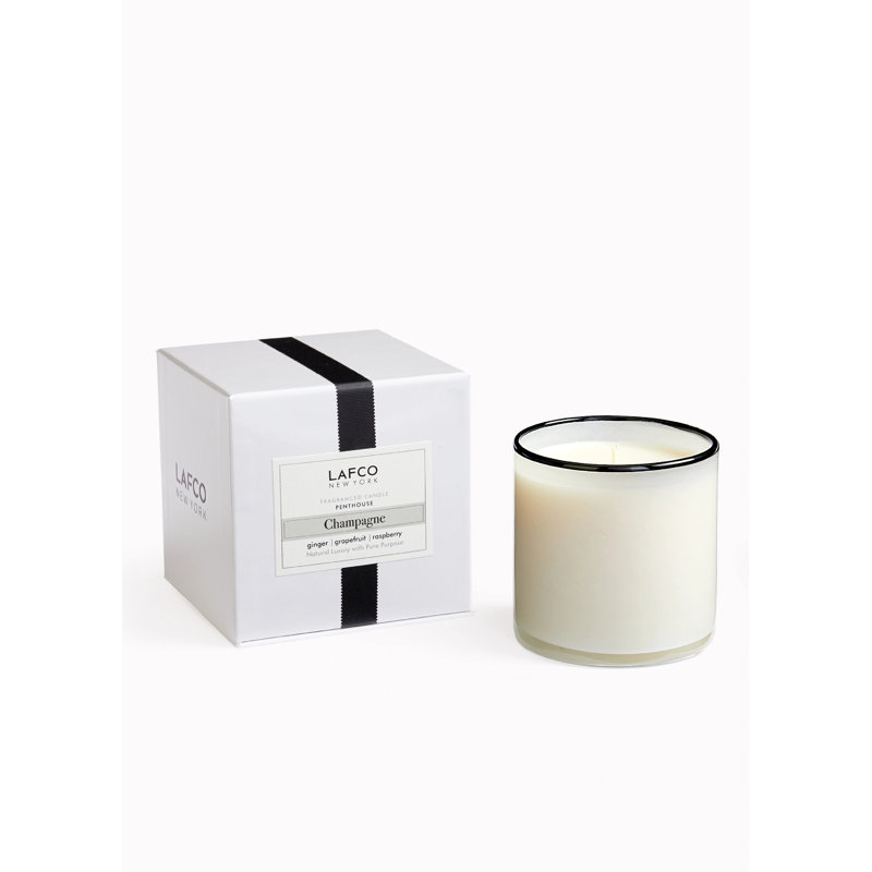 House & Home Champagne Scented Jar Candle, 4" H x 4" W x 4" D