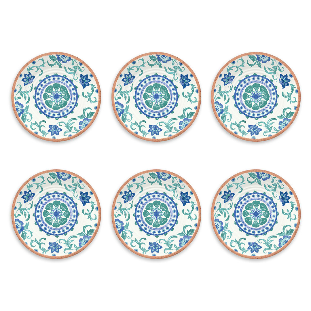 Gunnersbury 8.5'' Melamine Salad/Dessert Plate (Set of 6) Bungalow Rose