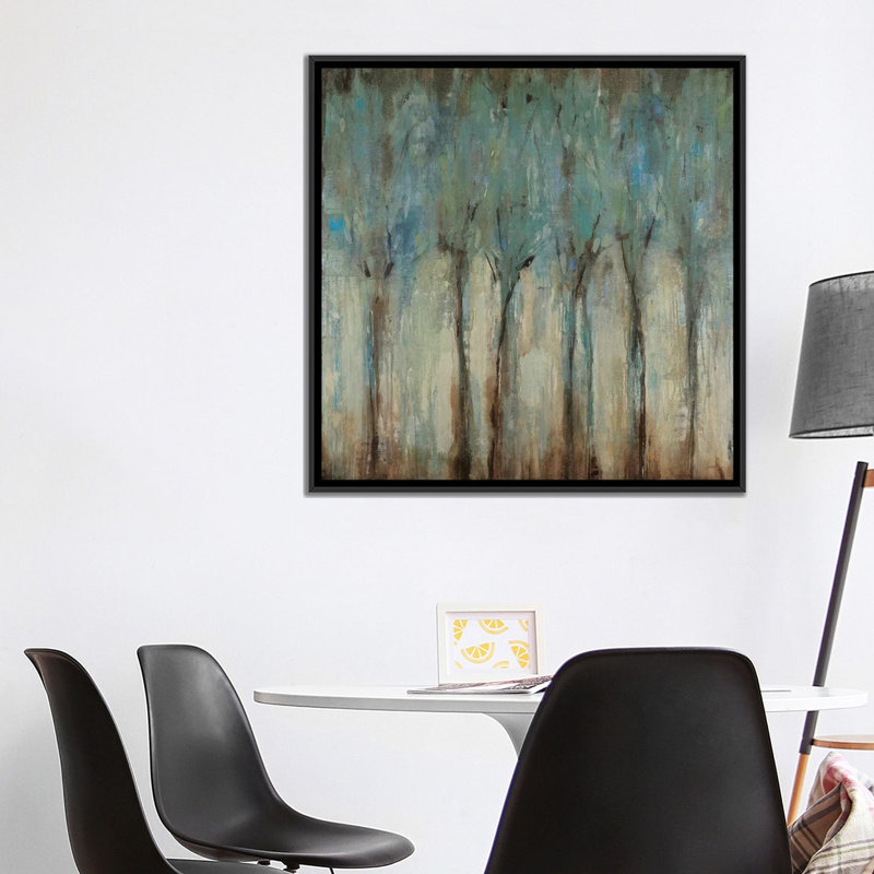 «Whispering Winds», reproduction sur toile, H 18 po x l 18 po x P 1,5 po, Toile encadrée noire, Pas de tapis