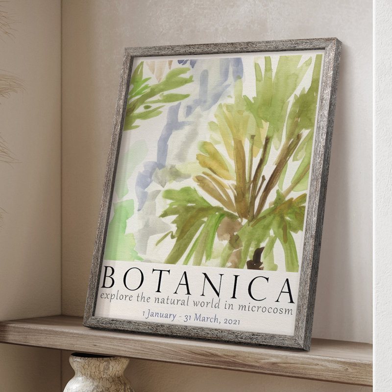Botanica Exhibition Poster III Framed Print - Solid Wood, 11" H x 9" W